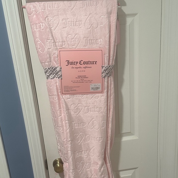 Juicy Couture Other - Juicy Couture Light Pink Embossed Throw